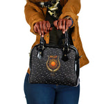 Hesat Solar Horn Symbol Shoulder Handbag Egyptian Cosmic Cow in Starry Milky Way