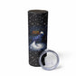 Hesat Solar Horn Symbol Skinny Tumbler Egyptian Cosmic Cow in Starry Milky Way