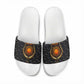 Hesat Solar Horn Symbol Slide Sandals Egyptian Cosmic Cow in Starry Milky Way