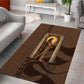 Imenet Sunlit Temple Columns Area Rug with Ancient Egyptian Offering Scene