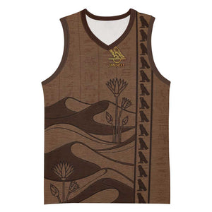 Imenet Sunlit Temple Columns Basketball Jersey with Ancient Egyptian Offering Scene