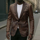 Imenet Sunlit Temple Columns Blazer with Ancient Egyptian Offering Scene