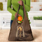 Imenet Sunlit Temple Columns Grocery Bag with Ancient Egyptian Offering Scene