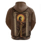 Imenet Sunlit Temple Columns Hoodie with Ancient Egyptian Offering Scene