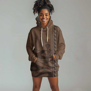 Imenet Sunlit Temple Columns Hoodie Dress with Ancient Egyptian Offering Scene