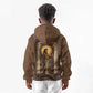 Imenet Sunlit Temple Columns Kid Hoodie with Ancient Egyptian Offering Scene