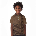 Imenet Sunlit Temple Columns Kid Polo Shirt with Ancient Egyptian Offering Scene
