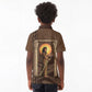 Imenet Sunlit Temple Columns Kid Polo Shirt with Ancient Egyptian Offering Scene