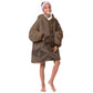 Imenet Sunlit Temple Columns Kid Wearable Blanket Hoodie with Ancient Egyptian Offering Scene
