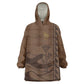 Imenet Sunlit Temple Columns Kid Wearable Blanket Hoodie with Ancient Egyptian Offering Scene