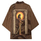 Imenet Sunlit Temple Columns Kimono with Ancient Egyptian Offering Scene