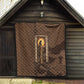 Imenet Sunlit Temple Columns Quilt with Ancient Egyptian Offering Scene