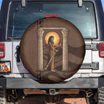 Imenet Sunlit Temple Columns Spare Tire Cover with Ancient Egyptian Offering Scene