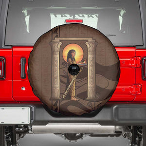 Imenet Sunlit Temple Columns Spare Tire Cover with Ancient Egyptian Offering Scene