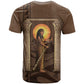 Imenet Sunlit Temple Columns T shirt with Ancient Egyptian Offering Scene