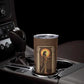 Imenet Sunlit Temple Columns Tumbler Cup with Ancient Egyptian Offering Scene