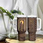 Imenet Sunlit Temple Columns Tumbler With Handle with Ancient Egyptian Offering Scene