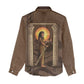 Imenet Sunlit Temple Columns Women Casual Shirt with Ancient Egyptian Offering Scene