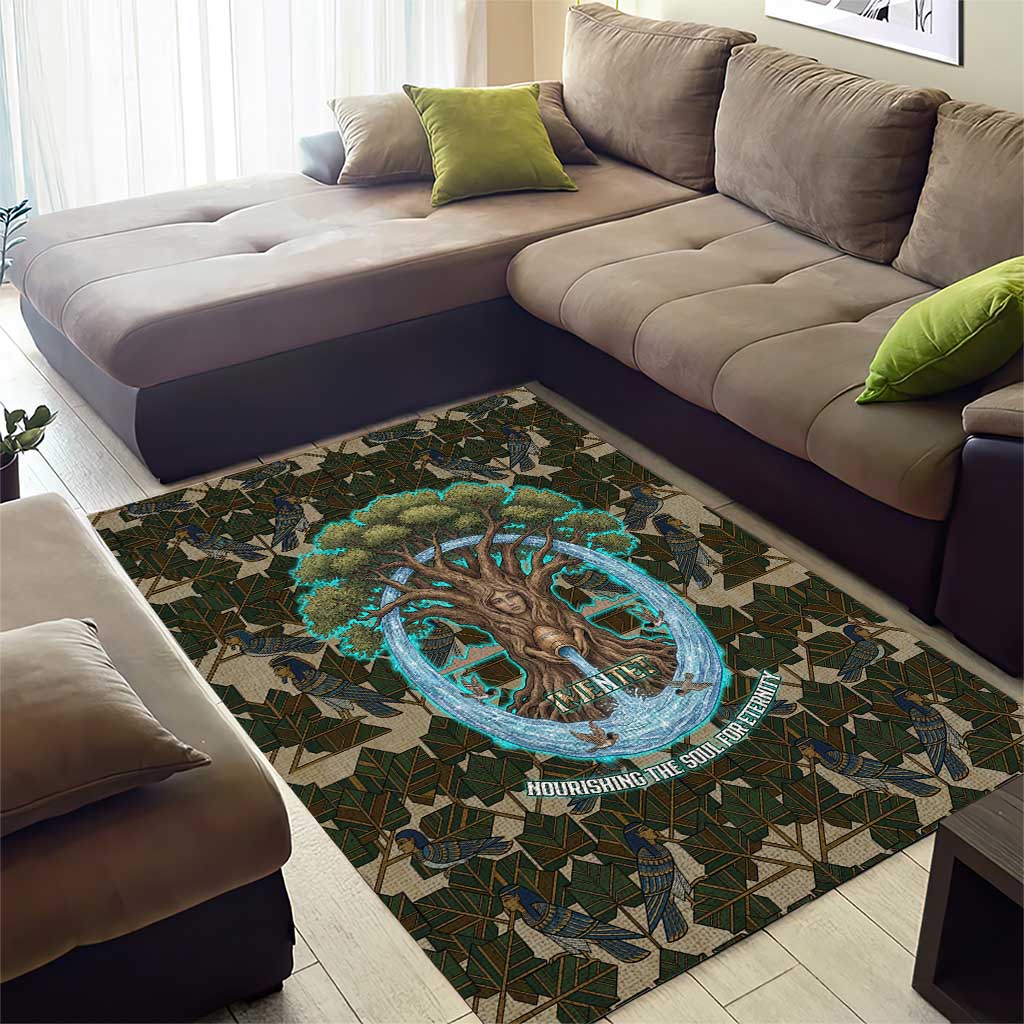 Imentet Egyptian Area Rug with Eye of Horus and Eternal Tree in Afterlife