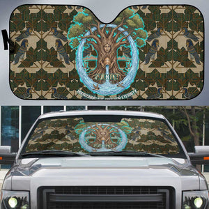 Imentet Egyptian Auto Sun Shade with Eye of Horus and Eternal Tree in Afterlife