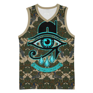 Imentet Egyptian Basketball Jersey with Eye of Horus and Eternal Tree in Afterlife