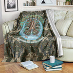 Imentet Egyptian Blanket with Eye of Horus and Eternal Tree in Afterlife