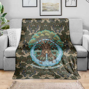 Imentet Egyptian Blanket with Eye of Horus and Eternal Tree in Afterlife