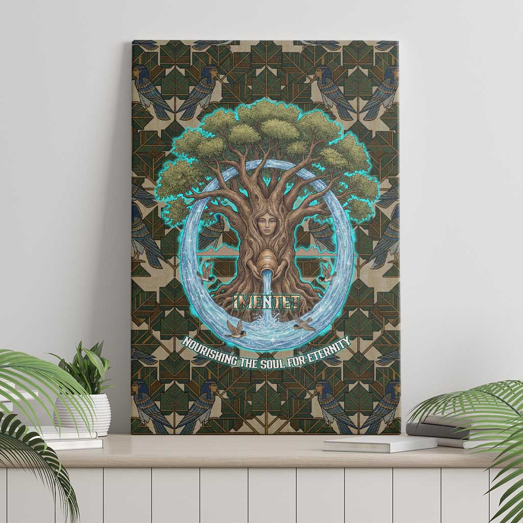Imentet Egyptian Canvas Wall Art with Eye of Horus and Eternal Tree in Afterlife