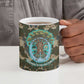 Imentet Egyptian Ceramic Mug with Eye of Horus and Eternal Tree in Afterlife