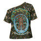 Imentet Egyptian Cross Shoulder Shirt with Eye of Horus and Eternal Tree in Afterlife