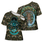 Imentet Egyptian Cross Shoulder Shirt with Eye of Horus and Eternal Tree in Afterlife