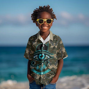 Imentet Egyptian Kid Hawaiian Shirt with Eye of Horus and Eternal Tree in Afterlife