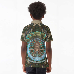Imentet Egyptian Kid Polo Shirt with Eye of Horus and Eternal Tree in Afterlife