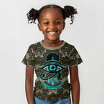 Imentet Egyptian Kid T shirt with Eye of Horus and Eternal Tree in Afterlife