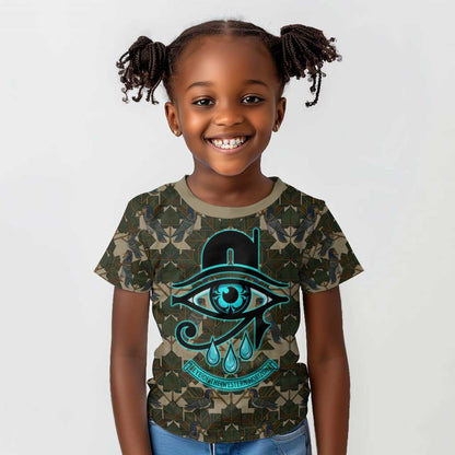 Imentet Egyptian Kid T shirt with Eye of Horus and Eternal Tree in Afterlife