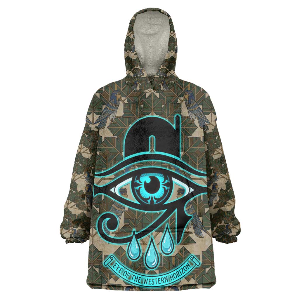 Imentet Egyptian Kid Wearable Blanket Hoodie with Eye of Horus and Eternal Tree in Afterlife