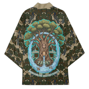 Imentet Egyptian Kimono with Eye of Horus and Eternal Tree in Afterlife