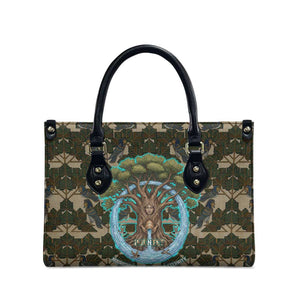 Imentet Egyptian Leather Bag with Eye of Horus and Eternal Tree in Afterlife