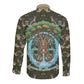 Imentet Egyptian Long Sleeve Button Shirt with Eye of Horus and Eternal Tree in Afterlife