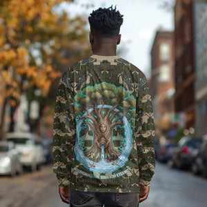 Imentet Egyptian Long Sleeve Shirt with Eye of Horus and Eternal Tree in Afterlife