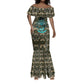 Imentet Egyptian Mermaid Dress with Eye of Horus and Eternal Tree in Afterlife