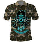 Imentet Egyptian Polo Shirt with Eye of Horus and Eternal Tree in Afterlife