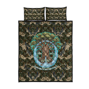 Imentet Egyptian Quilt Bed Set with Eye of Horus and Eternal Tree in Afterlife