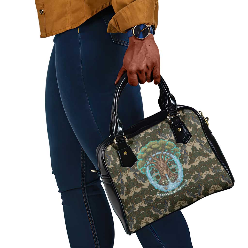 Imentet Egyptian Shoulder Handbag with Eye of Horus and Eternal Tree in Afterlife