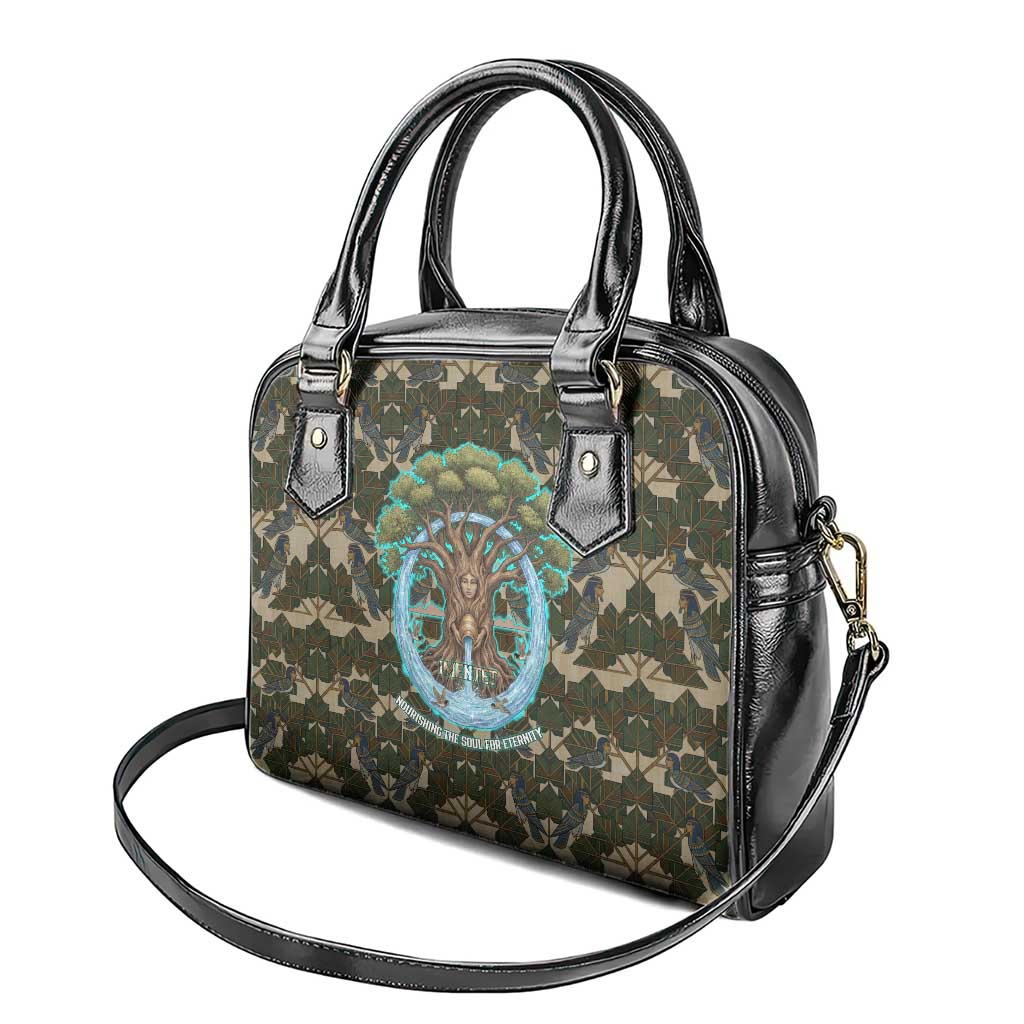 Imentet Egyptian Shoulder Handbag with Eye of Horus and Eternal Tree in Afterlife