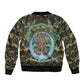 Imentet Egyptian Sleeve Zip Bomber Jacket with Eye of Horus and Eternal Tree in Afterlife