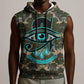 Imentet Egyptian Sleeveless Hoodie with Eye of Horus and Eternal Tree in Afterlife