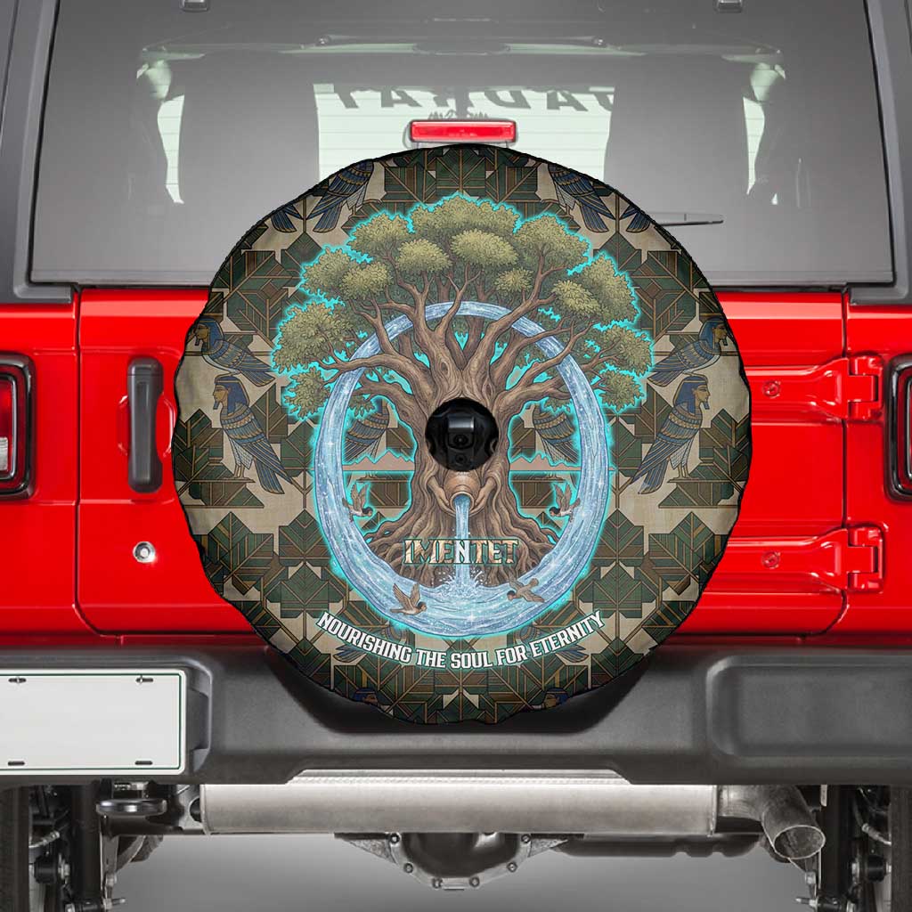 Imentet Egyptian Spare Tire Cover with Eye of Horus and Eternal Tree in Afterlife