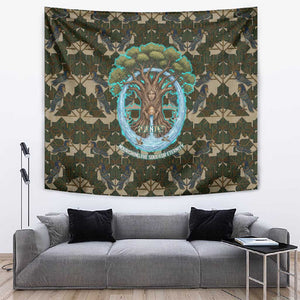 Imentet Egyptian Tapestry with Eye of Horus and Eternal Tree in Afterlife