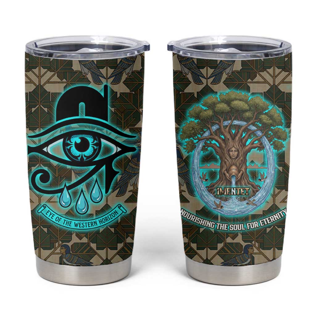 Imentet Egyptian Tumbler Cup with Eye of Horus and Eternal Tree in Afterlife